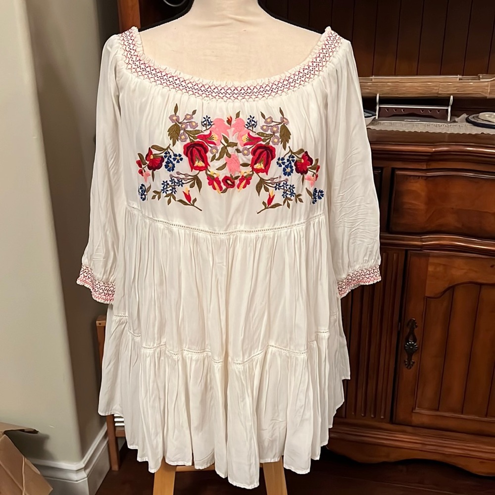 Embroidery Free People Mini Dress